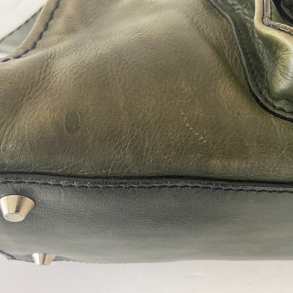 Authentic Chloe  Edith Green Leather Satchel Bag Purse Travel Bag - Picture 14 of 14